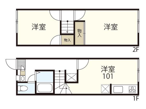レオパレスひいらぎIII(2DK/1階)の間取り写真
