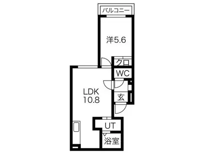 アイアール東札幌(1LDK/3階)の間取り写真