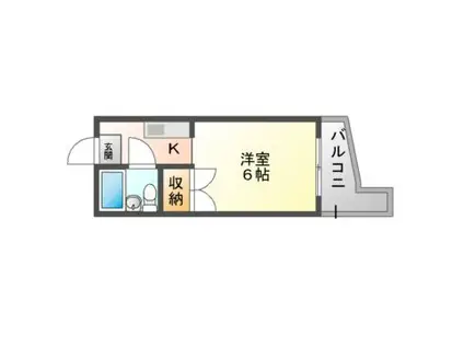 小倉マンション(1K/1階)の間取り写真