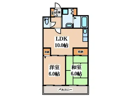 ラキアメゾン中小阪(2LDK/3階)の間取り写真