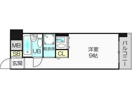 朝日プラザ梅田II(ワンルーム/6階)の間取り写真