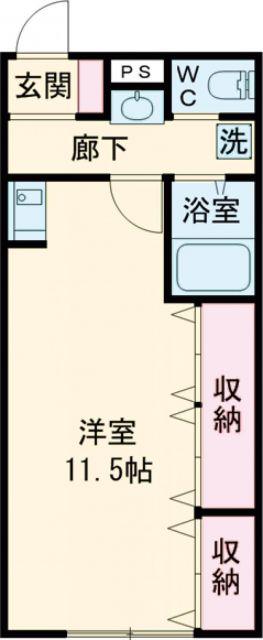 ウエダハイツ(ワンルーム/1階)の間取り写真