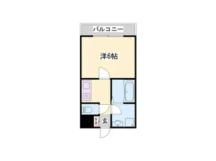 APEX姫路(1K/2階)の間取り写真
