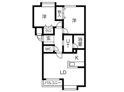 セントポーリアステラ(2LDK/1階)の間取り写真