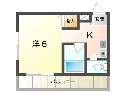 ミネルバ梅園(1K/3階)の間取り写真