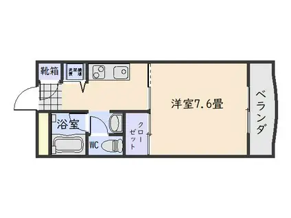 アビタシオンM(1K/1階)の間取り写真