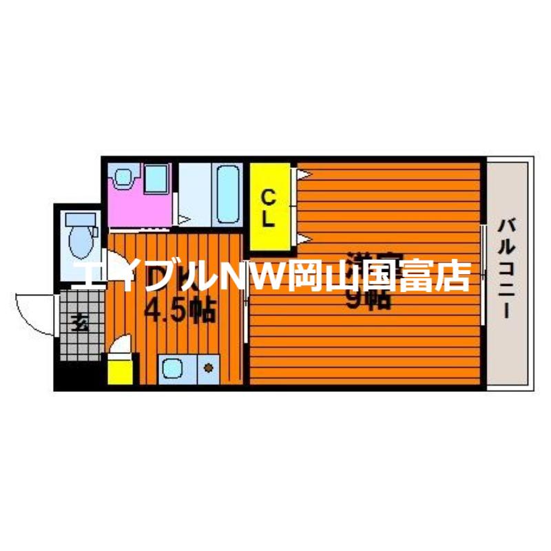 コザックス(1DK/5階)の間取り写真