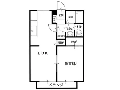 コーポベガ(1LDK/2階)の間取り写真