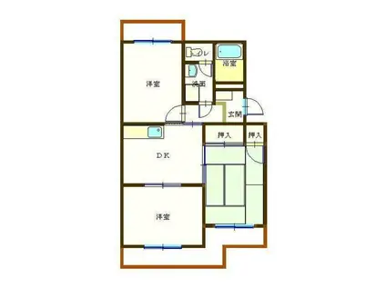 グランメール(3DK/4階)の間取り写真