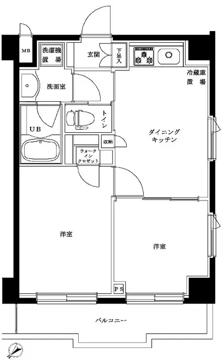 ルーブル南馬込参番館 4階階 間取り