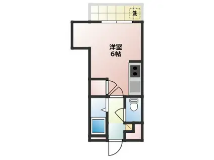 トマトハウス(ワンルーム/4階)の間取り写真