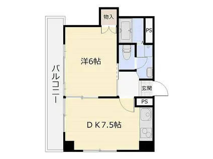 メゾンKUMADA(1LDK/3階)の間取り写真