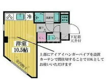 練馬レーベル(1DK/1階)の間取り写真