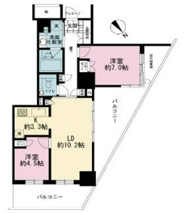ステーションツインタワーズ糀谷 フロント・ウエスト 13階階 間取り