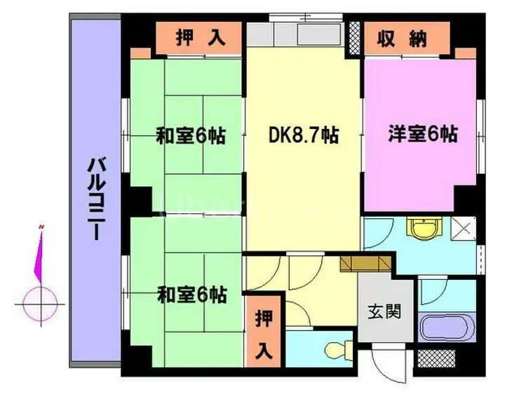 エスポワール川口 1階階 間取り
