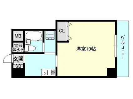 ピアシティ三田(1K/5階)の間取り写真