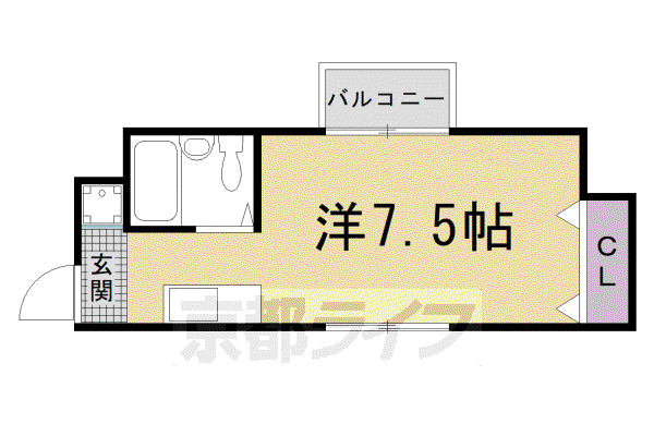 パンプキンハウス(1K/2階)の間取り写真