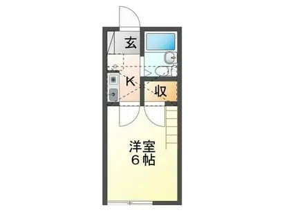 ウイングコート東小池A(1K/2階)の間取り写真