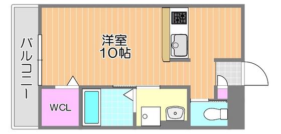 MINETTE(ワンルーム/1階)の間取り写真
