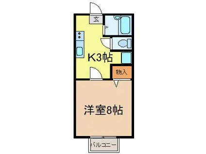 サン大関(1K/2階)の間取り写真