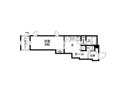 アムールグラン西宮(1K/1階)の間取り写真