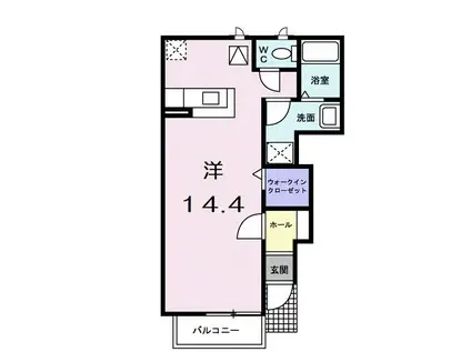 ベル フィオーレII(1K/1階)の間取り写真