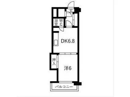 じょうてつドエル真駒内(1DK/7階)の間取り写真