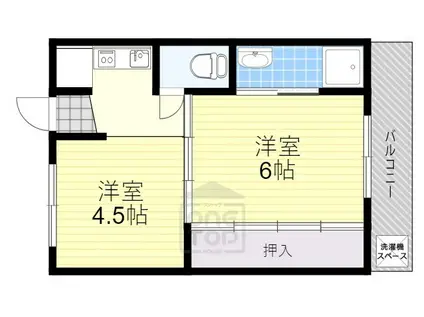 ビレッジハウス高田(1DK/3階)の間取り写真