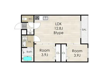 AVANTIO HONMACHI(2LDK/1階)の間取り写真