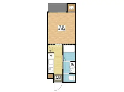 BAMBOO FOREST UK(1K/1階)の間取り写真