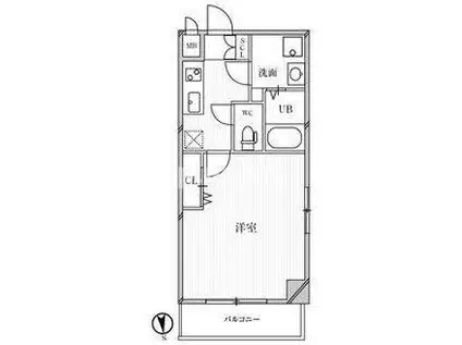 ブリランテ都島(1K/9階)の間取り写真