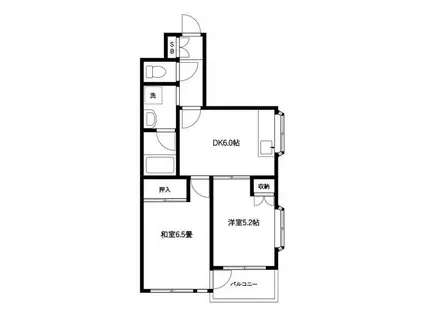 第二宝マンション(2DK/4階)の間取り写真