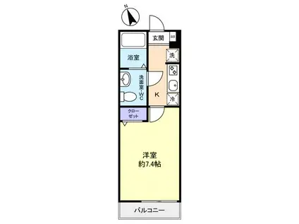 AXIS八千代台(1K/1階)の間取り写真