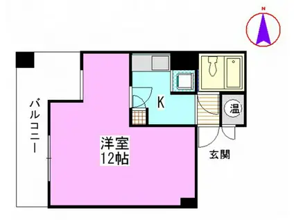 チサンマンション中山下(1K/6階)の間取り写真
