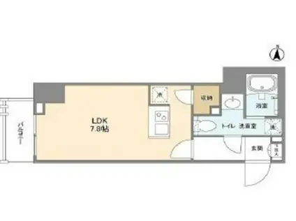 オーキッドレジデンス両国(ワンルーム/6階)の間取り写真