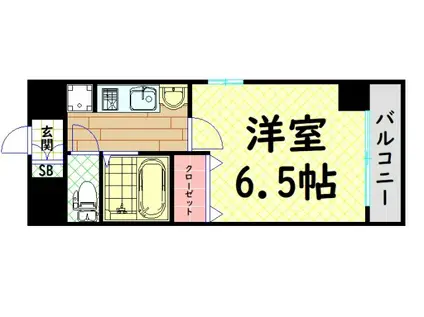 エステムコート難波サウスプレイスIIレフィーナ(1K/8階)の間取り写真