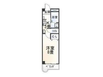 ティアラ八帖(1K/1階)の間取り写真