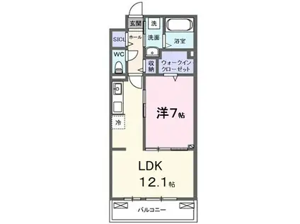 SYS大将軍(1LDK/2階)の間取り写真