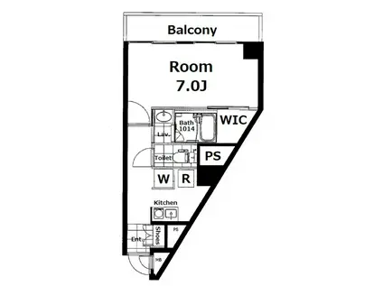 キャピタルビュー柴又(1K/5階)の間取り写真