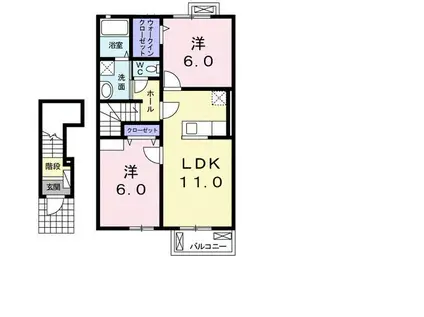 G・プロスパー・21(2LDK/2階)の間取り写真