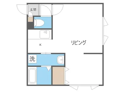 ドゥアズガーデン(1K/3階)の間取り写真