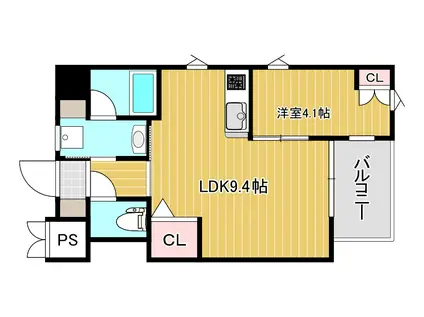 LUMINOUS AI清水(1LDK/5階)の間取り写真