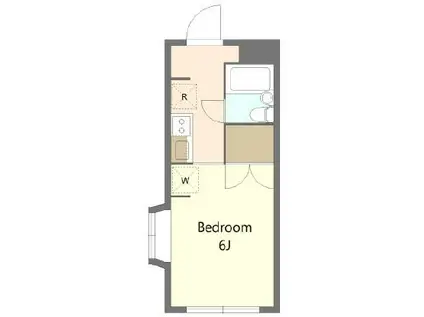 ルミネント牛浜(1K/3階)の間取り写真