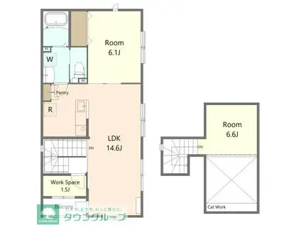 LUANA立石(1SLDK/2階)の間取り写真