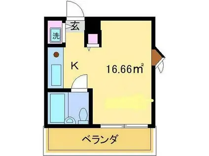 ピア新百合ヶ丘(ワンルーム/4階)の間取り写真