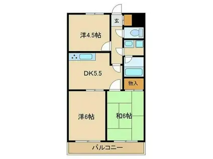 マンション アドミール(3DK/3階)の間取り写真