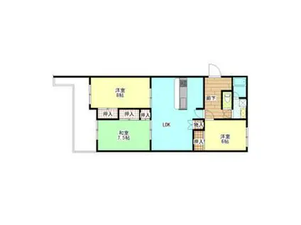 ファーストレジデンス(3LDK/2階)の間取り写真