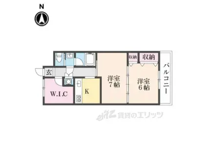 楠本第2ビル(1LDK/3階)の間取り写真