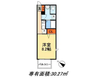 G-NOTE(1K/3階)の間取り写真