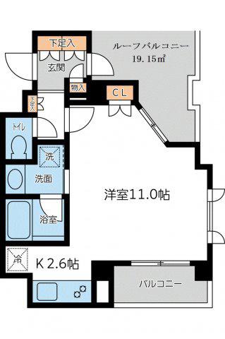 シティスパイア若松町(ワンルーム/5階)の間取り写真
